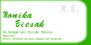 monika bicsak business card