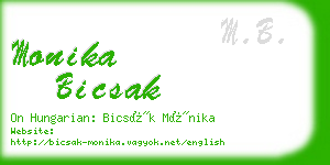 monika bicsak business card